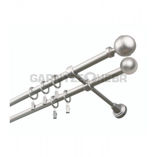 Garnýž kovová 180 cm dvouřadá - dvojitá 16 Kalisto satina