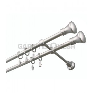 Garnýž kovová 100 cm dvouřadá - dvojitá 16 Koloseo double satina