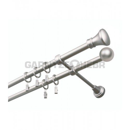 Garnýž kovová 460 cm dvouřadá - dvojitá 16 Koloseo satina