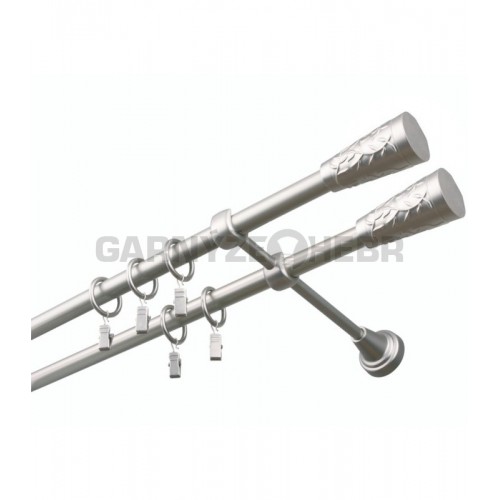 Garnýž kovová 200 cm dvouřadá - dvojitá 16 Sevilla double satina