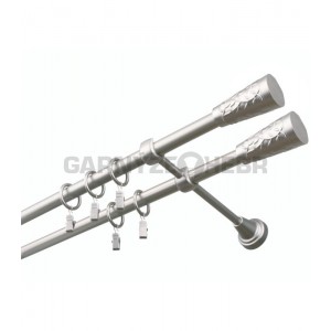 Garnýž kovová 260 cm dvouřadá - dvojitá 16 Sevilla double satina