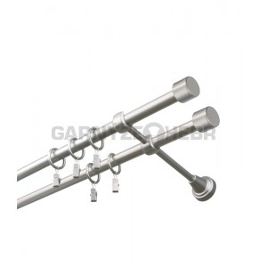 Garnýž kovová 100 cm dvouřadá - dvojitá 16 Válec double satina