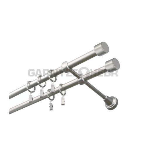 Garnýž kovová 230 cm dvouřadá - dvojitá 16 Válec double satina