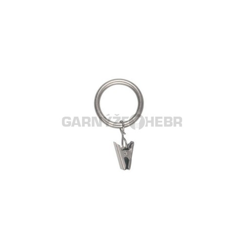 Kroužek s žabkou pro tyč 16mm - satina