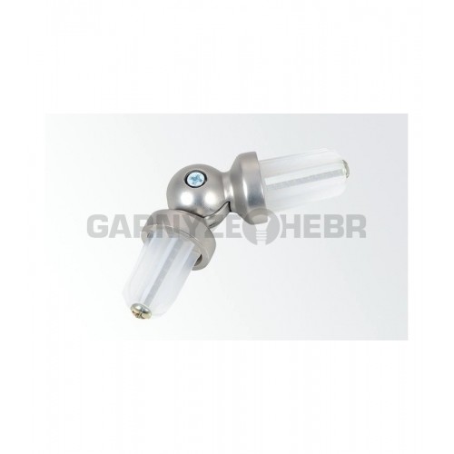 Spojka rohová pro tyč 16mm - satina