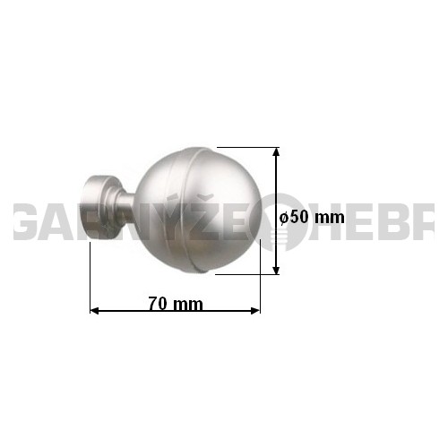 Koncovka pro tyč 16mm Kalisto - satina