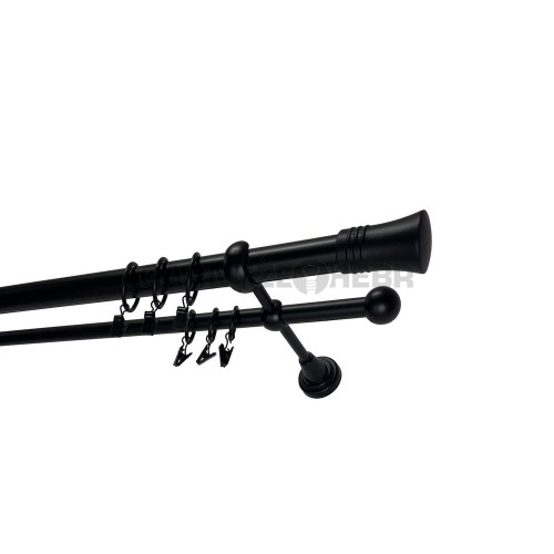 Garnýž kovová 100 cm dvouřadá - dvojitá 25 Capri černá