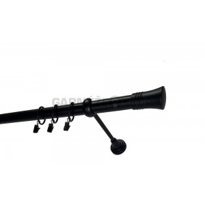 Garnýž kovová 400 cm jednořadá 25 Capri černá