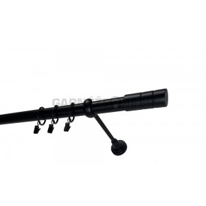 Garnýž kovová 150 cm jednořadá 25 Cylinder černá