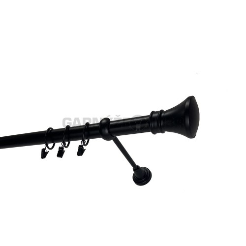 Garnýž kovová 320 cm jednořadá 25 žezlo černá