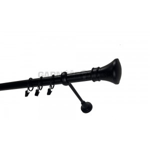 Garnýž kovová 320 cm jednořadá 25 žezlo černá