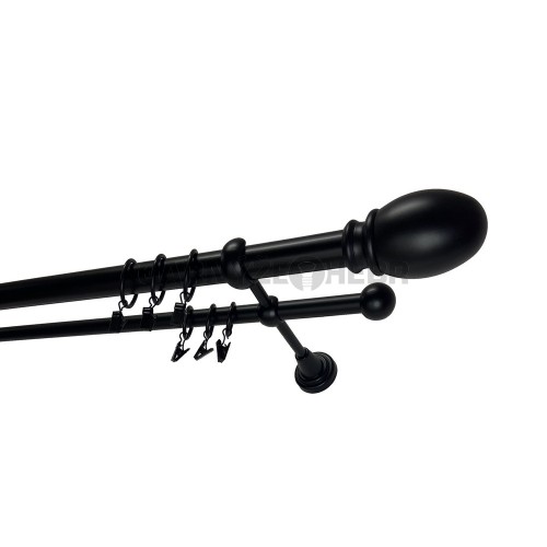 Garnýž kovová 210 cm dvouřadá - dvojitá 25 Belluno černá