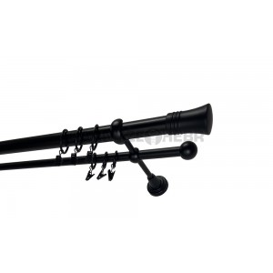 Garnýž kovová 460 cm dvouřadá - dvojitá 25 Capri černá