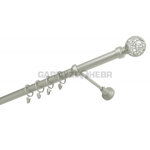 Garnýž kovová 460 cm jednořadá 25 koule retro stříbrná mat