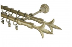 Lilie 16mm double zlatá antik