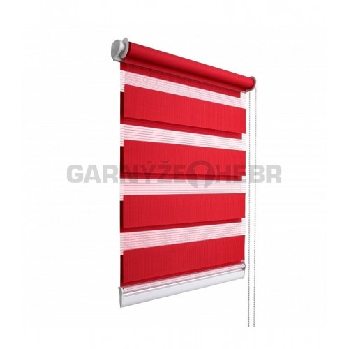 Roleta Den a noc - makově červená 44