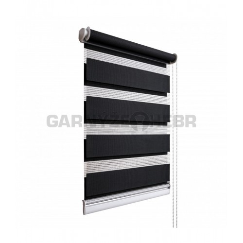 Roleta Den a noc - šedočerná 46