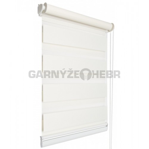Roleta Den a noc - bílý melír 10