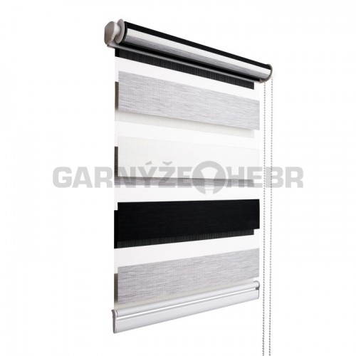 Roleta Den a noc - bílošedočerná 301