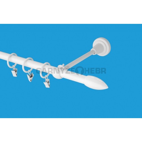 Garnýž kovová 480 cm jednořadá 16 Špice bílá