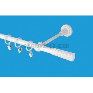 Garnýž kovová 3m, torino, bílá / záclonová tyč