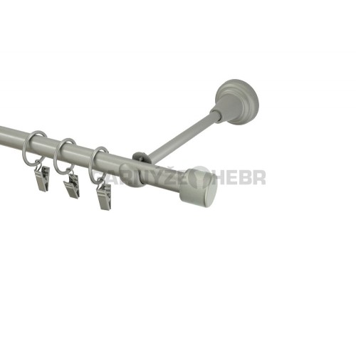 Garnýž kovová 400 cm jednořadá 16 válec matná stříbrná