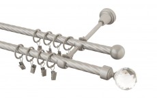 Koule crystal 16mm chrom