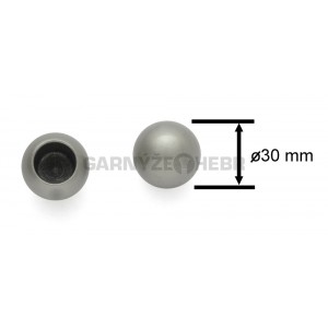 Garnýž kovová 1,6m, dvouřadá - dvojitá, válec, matná stříbrná