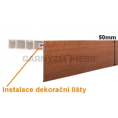 Dekorační lišta PVC odstín TŘEŠEŇ - 1 běžný metr