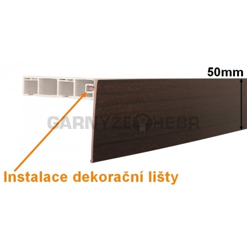 Dekorační lišta PVC odstín MAHAGON - 1 běžný metr