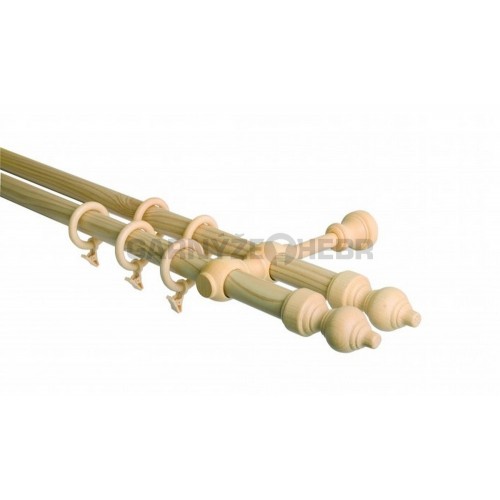 Garnýž 240 cm dvouřadá - dvojitá, odstín borovice