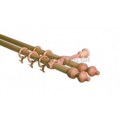 Garnýž 300 cm dvouřadá - dvojitá, odstín buk