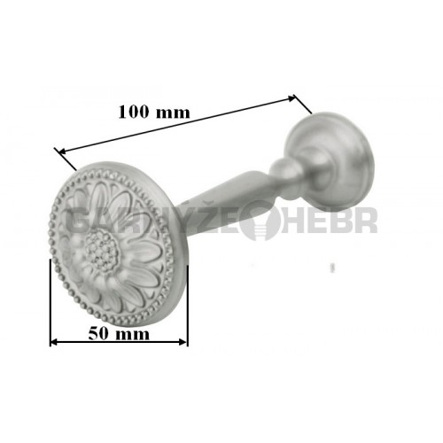 Uchycení závěsů Rozeta - matná stříbrná