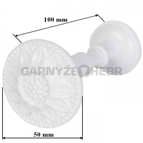 Uchycení závěsů Rozeta - bílá