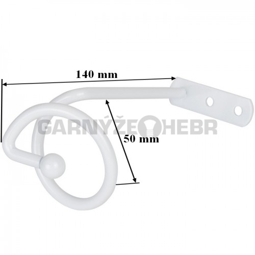 Uchycení závěsů Spirála - bílá