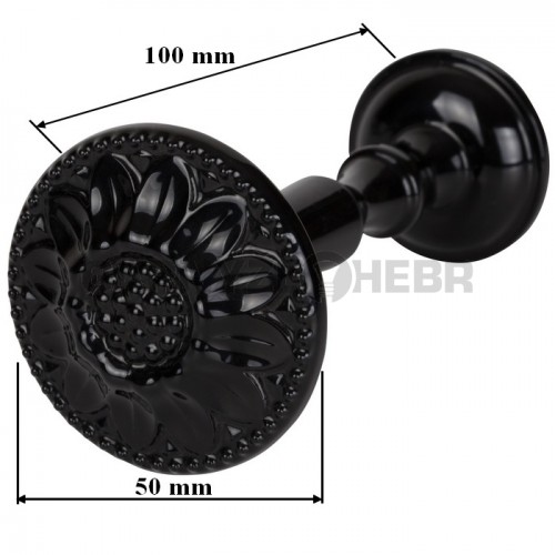 Uchycení závěsů Rozeta - černá