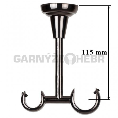 Stropní konzole 2-řadá pro tyč 25/16mm - onyx