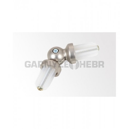 Spojka rohová pro tyč 19mm - satina