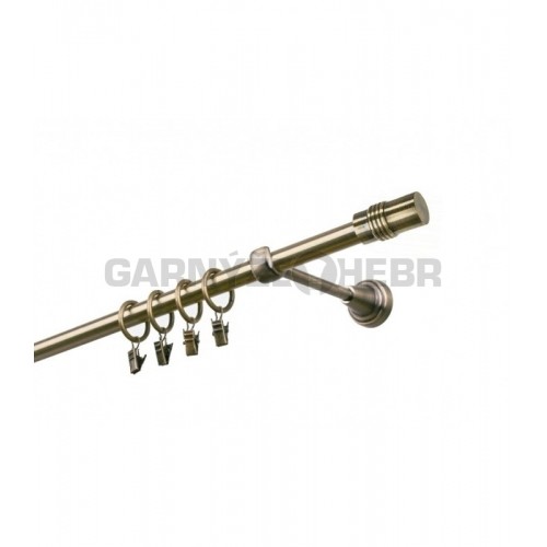 Garnýž kovová 400 cm jednořadá 19 Cylinder mosaz