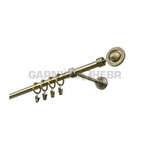 Garnýž kovová 320 cm jednořadá 19 Jupiter mosaz