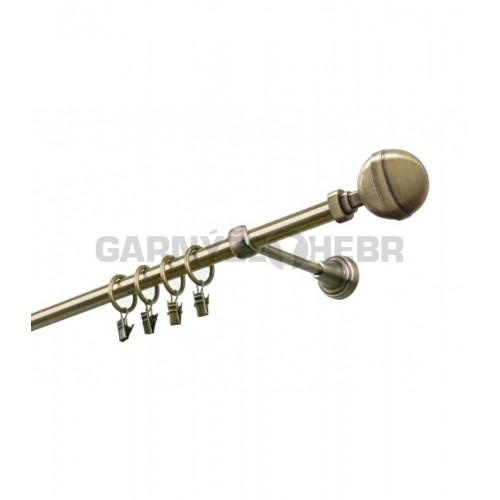 Garnýž kovová 240 cm jednořadá 19 Kalisto mosaz