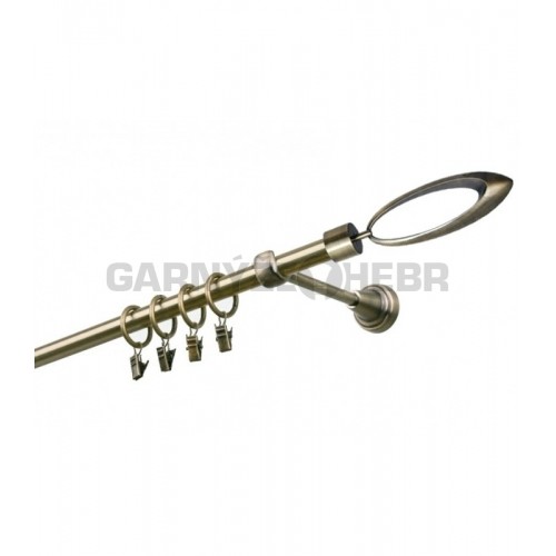 Garnýž kovová 200 cm jednořadá 19 Venezia mosaz