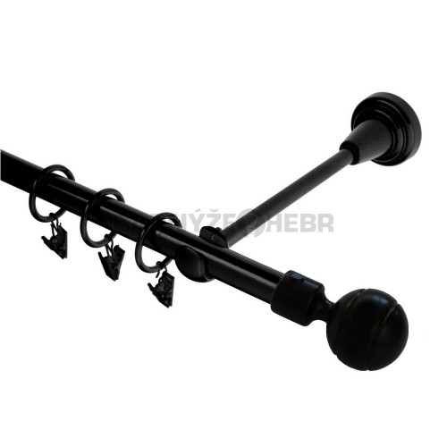 Garnýž kovová 220 cm jednořadá 16 paola černá