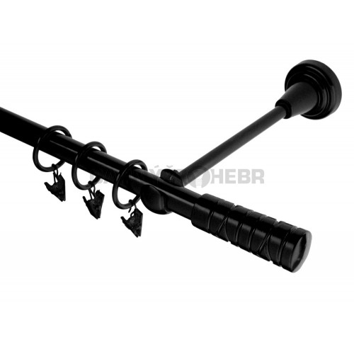 Garnýž kovová 130 cm jednořadá 16 torino černá