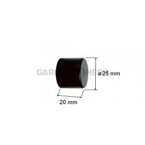 Garnýž kovová 2m, Válec, černá / záclonová tyč