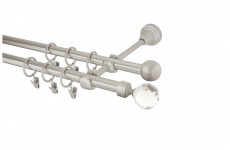 Koule crystal 16mm chrom mat