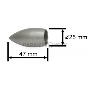 Garnýž kovová dvoutyčová 2m, špice, stříbrná