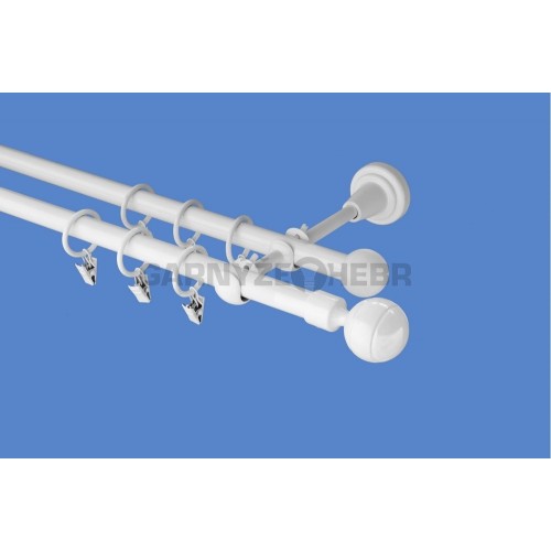 Garnýže kovová 100 cm dvouřadá - dvojitá 16 paola bílá