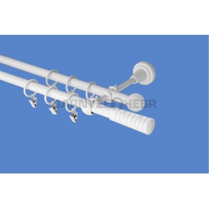 Garnýže kovová 130 cm dvouřadá - dvojitá 16 torino bílá