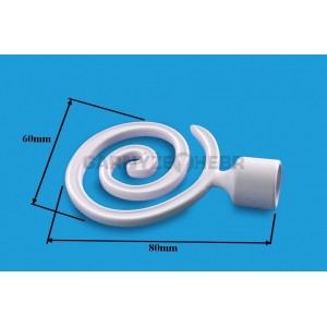 Garnýž kovová 2m, dvouřadá - dvojitá, Tornado, bílá